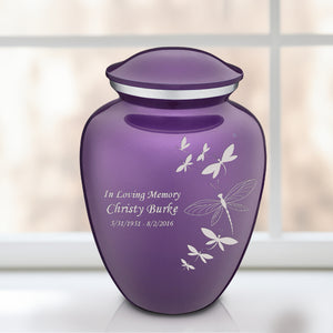 Adult Embrace Purple Dragonflies Cremation Urn