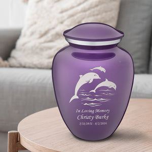 Adult Embrace Purple Dolphins Cremation Urn