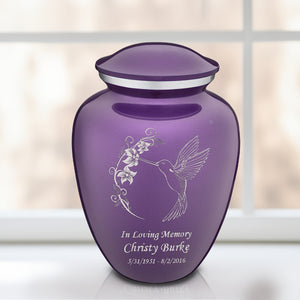 Adult Embrace Purple Hummingbird Cremation Urn