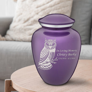 Adult Embrace Purple Owl Cremation Urn