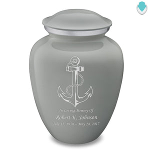 Adult Embrace Slate Grey Anchor Cremation Urn