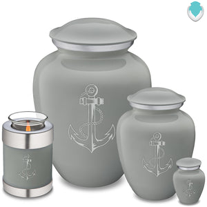 Adult Embrace Slate Grey Anchor Cremation Urn