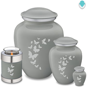 Adult Embrace Slate Grey Butterfly Cremation Urn