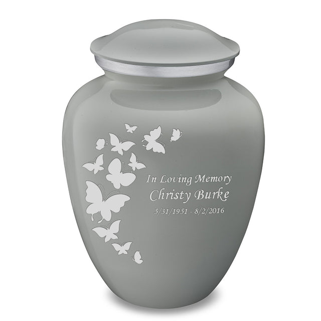 Adult Embrace Slate Grey Butterfly Cremation Urn