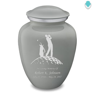 Adult Embrace Slate Grey Golfer Cremation Urn