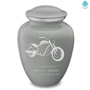 Adult Embrace Slate Grey Motorcycle Cremation Urn