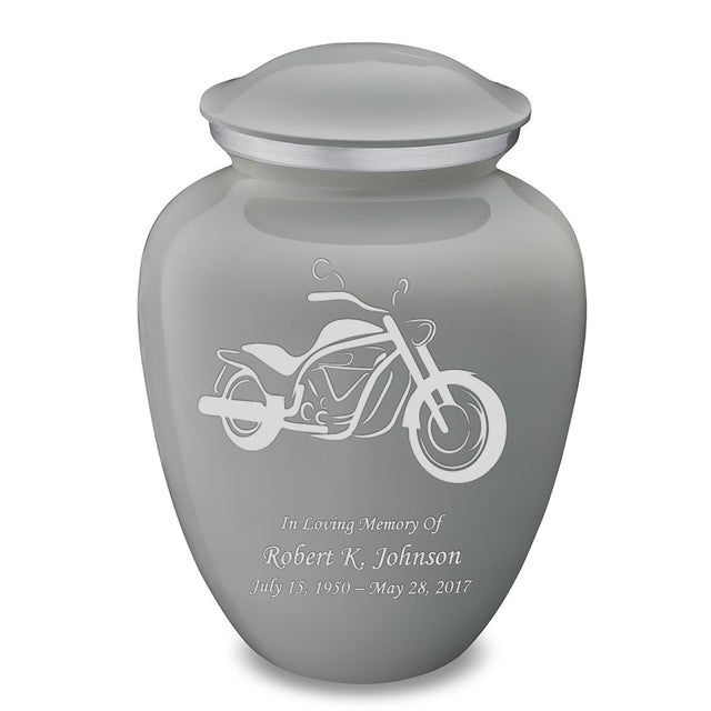 Adult Embrace Slate Grey Motorcycle Cremation Urn