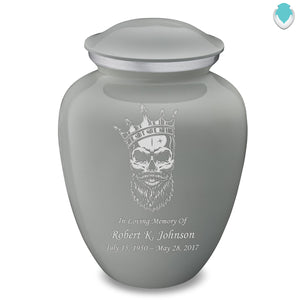 Adult Embrace Slate Grey Skull Cremation Urn