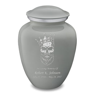 Adult Embrace Slate Grey Skull Cremation Urn