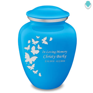 Adult Embrace Racing Blue Butterfly Cremation Urn