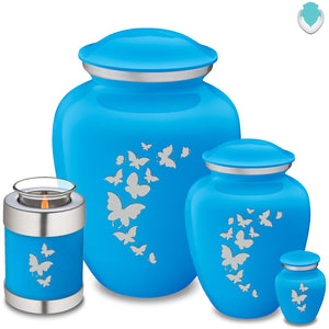 Adult Embrace Racing Blue Butterfly Cremation Urn