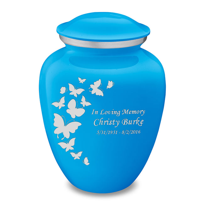 Adult Embrace Racing Blue Butterfly Cremation Urn