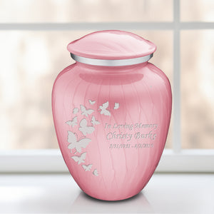 Adult Embrace Pearl Pink Butterfly Cremation Urn