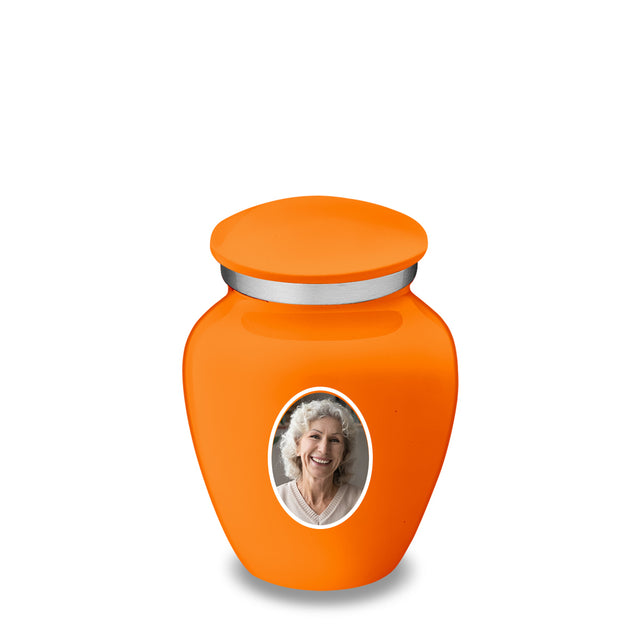 Keepsake Embrace Burnt Orange Portrait Cremation Urn