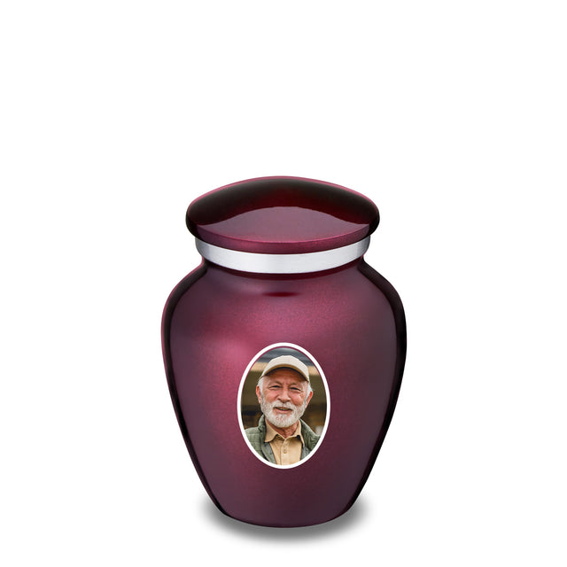 Keepsake Embrace Cherry Purple Portrait Cremation Urn