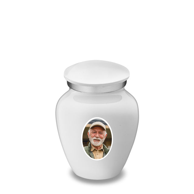 Keepsake Embrace White Portrait Cremation Urn