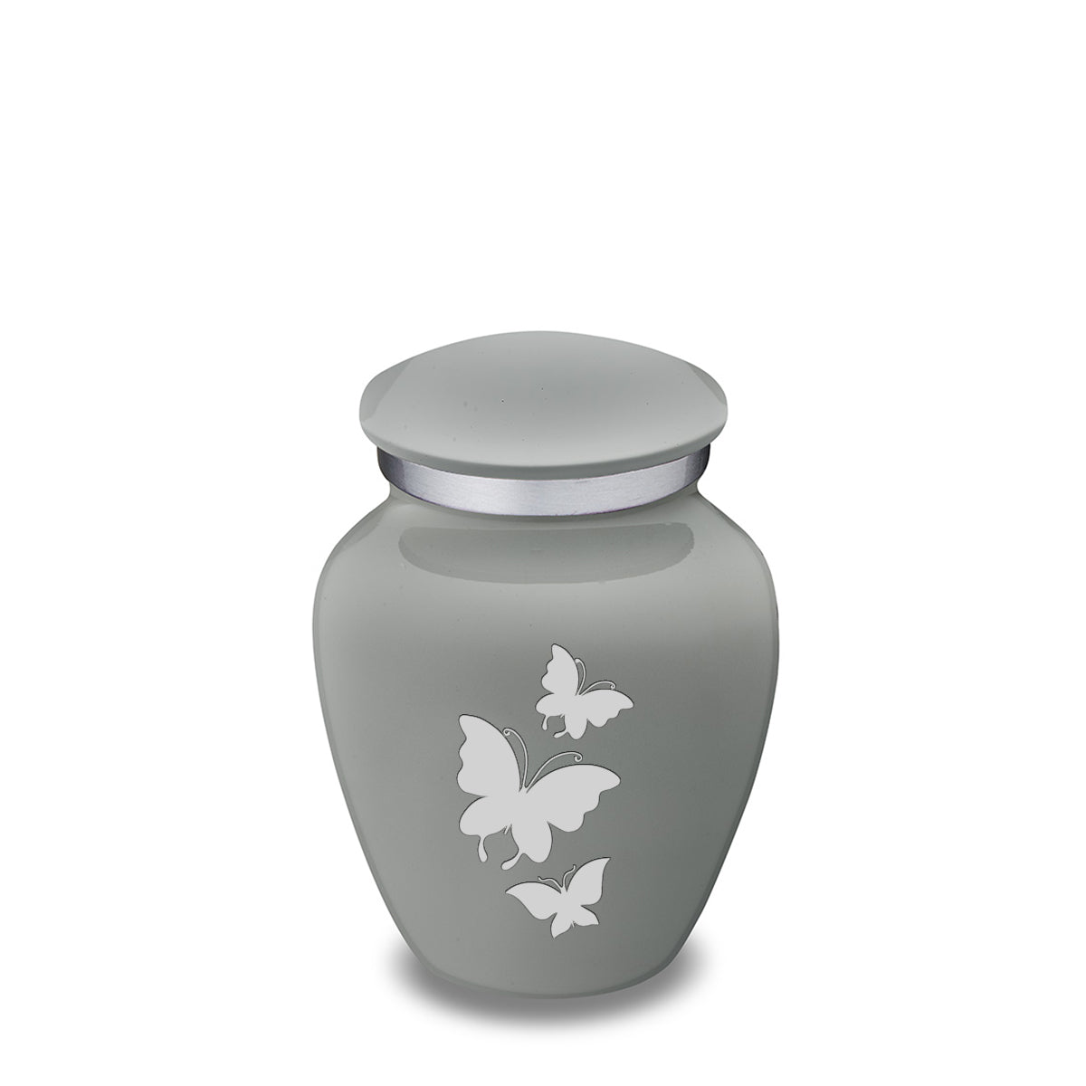 Keepsake Embrace Slate Grey Butterflies Cremation Urn