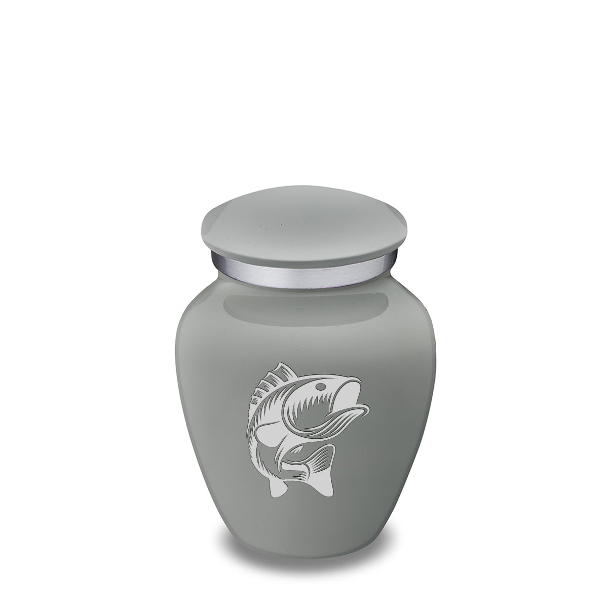 Keepsake Embrace Slate Grey Fish Cremation Urn