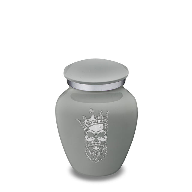 Keepsake Embrace Slate Grey Skull Cremation Urn