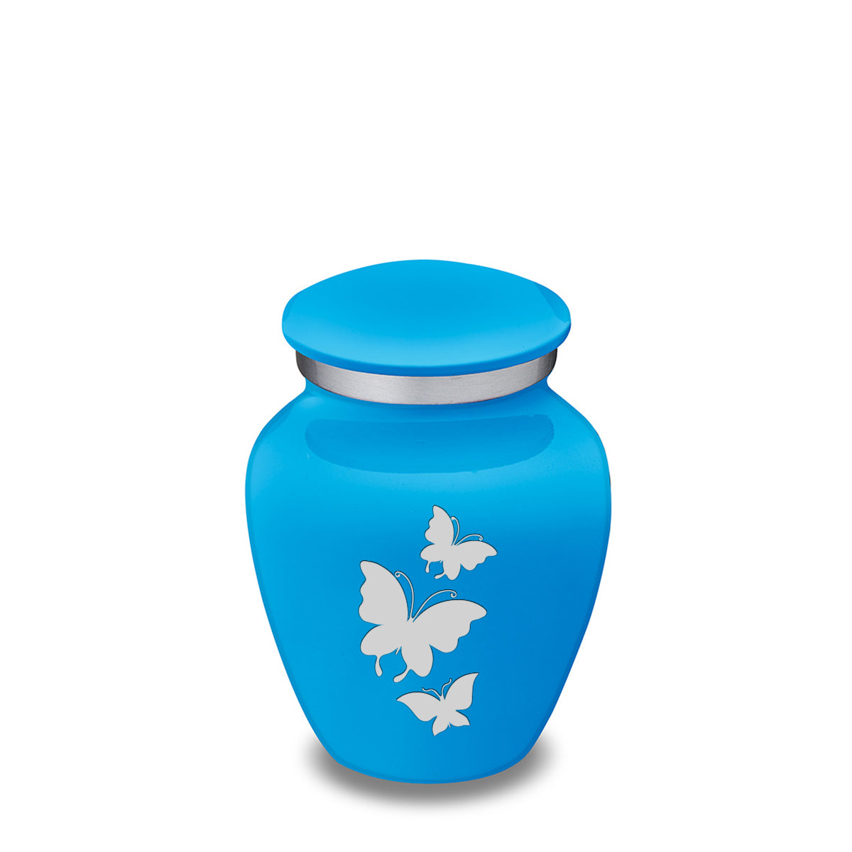 Keepsake Embrace Racing Blue Butterflies Cremation Urn