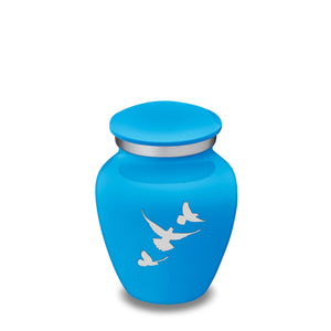 Keepsake Embrace Racing Blue Doves Cremation Urn