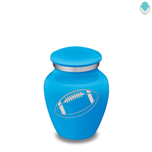 Keepsake Embrace Racing Blue Football Cremation Urn