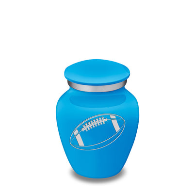 Keepsake Embrace Racing Blue Football Cremation Urn