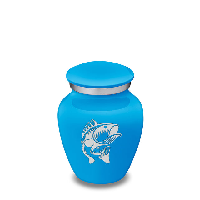 Keepsake Embrace Racing Blue Fish Cremation Urn