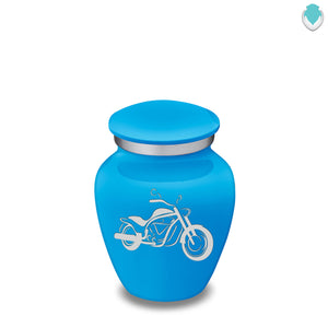 Keepsake Embrace Racing Blue Motorcycle Cremation Urn