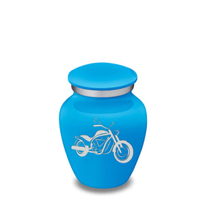 Keepsake Embrace Racing Blue Motorcycle Cremation Urn