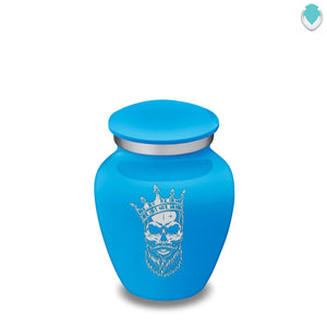 Keepsake Embrace Racing Blue Skull Cremation Urn