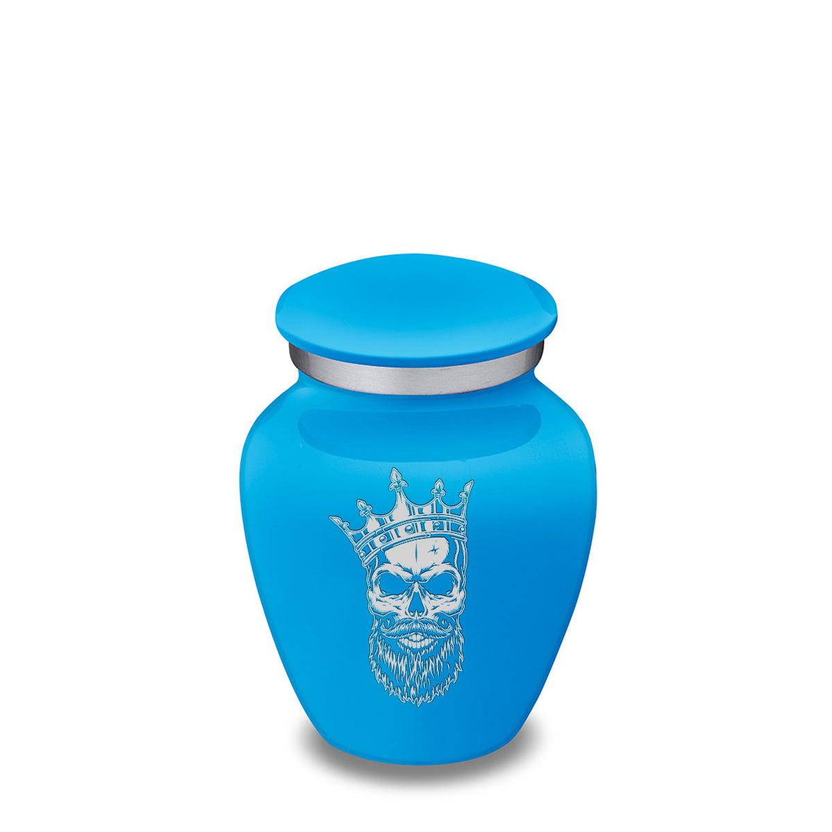 Keepsake Embrace Racing Blue Skull Cremation Urn