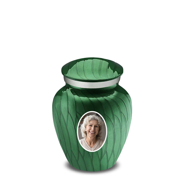 Keepsake Embrace Pearl Green Portrait Cremation Urn