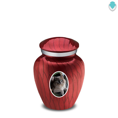 Keepsake Pet Embrace Pearl Candy Red Portrait Cremation Urn