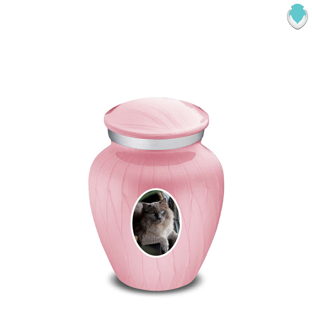 Keepsake Pet Embrace Pearl Pink Portrait Cremation Urn