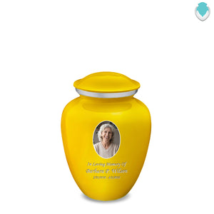 Medium Embrace Yellow Portrait Cremation Urn