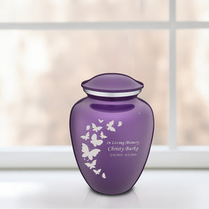 Medium Embrace Purple Butterfly Cremation Urn