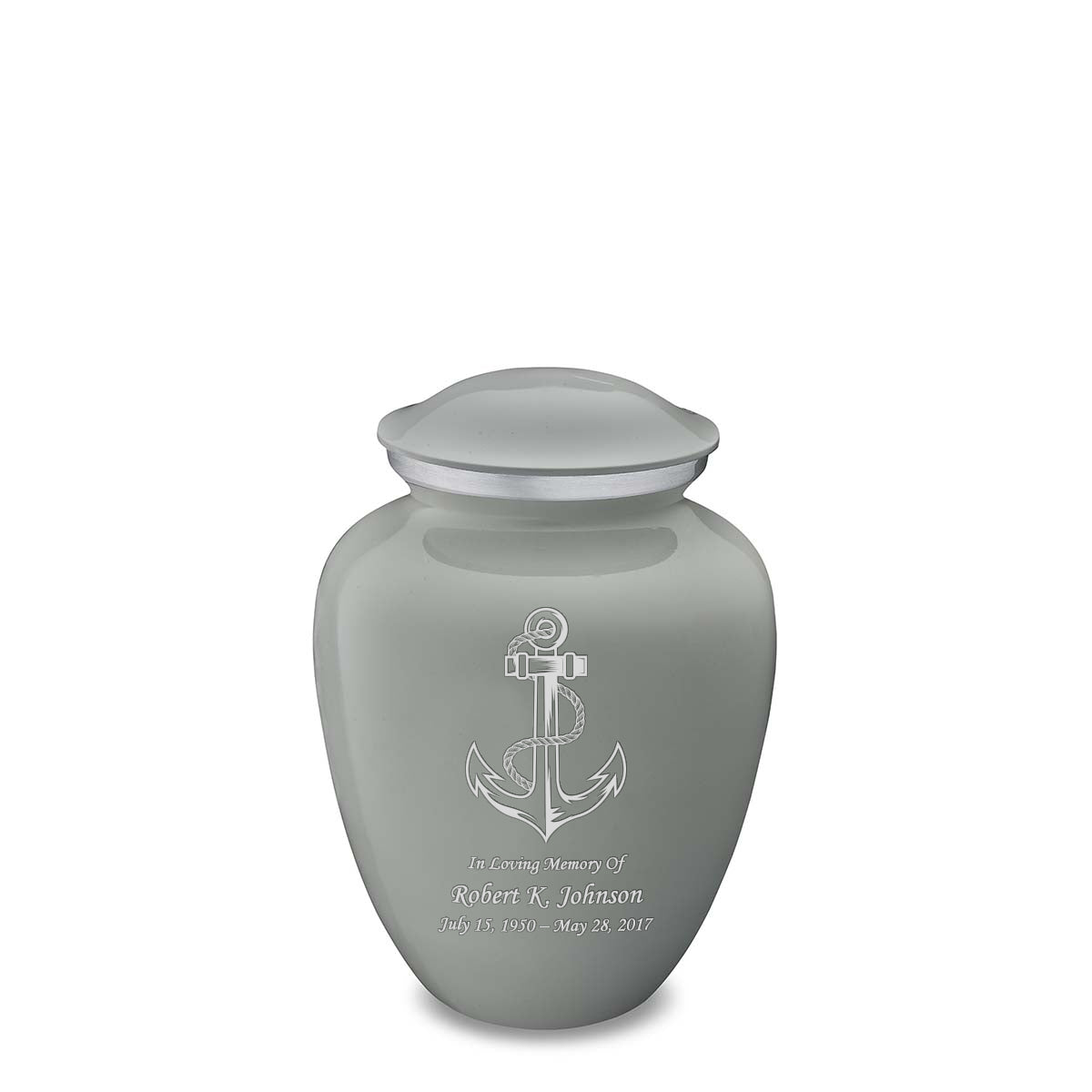 Medium Embrace Slate Grey Anchor Cremation Urn