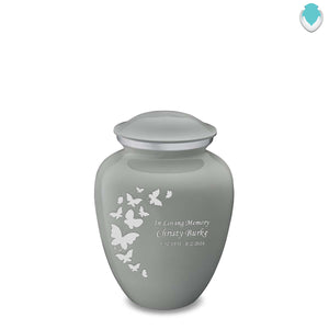 Medium Embrace Slate Grey Butterfly Cremation Urn