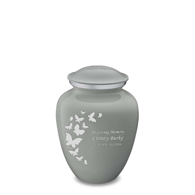 Medium Embrace Slate Grey Butterfly Cremation Urn