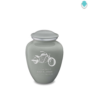 Medium Embrace Slate Grey Motorcycle Cremation Urn