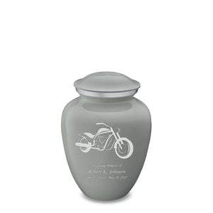 Medium Embrace Slate Grey Motorcycle Cremation Urn