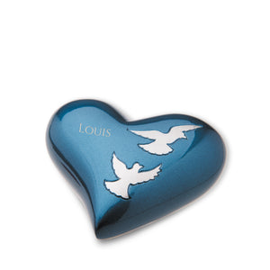 Heart Flying Doves Cremation Urn