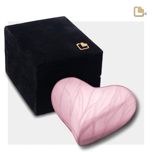 Heart Pearl Pink Keepsake Cremation Urn