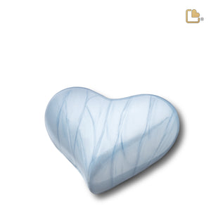 Heart Pearl Blue Keepsake Cremation Urn