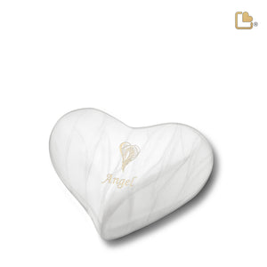 Heart Pearl White Urn