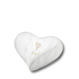 Heart Pearl White Urn