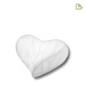 Heart Pearl White Urn