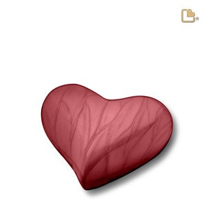 Heart Keepsake Urn Pearl Crimson