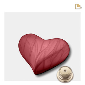 Heart Keepsake Urn Pearl Crimson